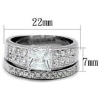 AAA grade cubic zirconia ring for women featuring a princess cut stone and elegant band design