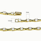 AAA grade CZ gold necklace featuring a sleek design with sparkling stones and a secure clasp