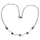 VacationGrabs AAA grade CZ necklace with elegant design and sparkling stones on a silver chain