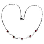 VacationGrabs AAA grade CZ necklace with elegant design and sparkling stones on a silver chain