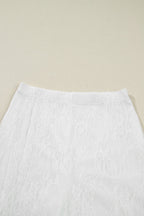 Floral Sheer Lace Flowy Maxi Skirt