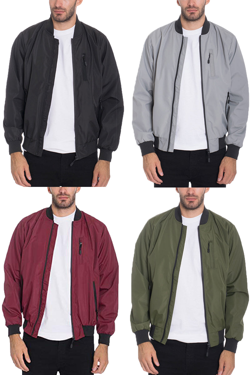 Dimple Bomber Jacket – Regular Fit with Zip Pockets