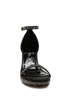 Ronan Rhinestones Embellished Block Sandals - VacationGrabs
