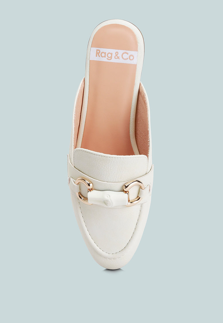 Abner Horsebit Embellished Slip On Mules
