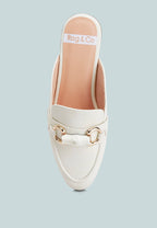 Abner Horsebit Embellished Slip On Mules
