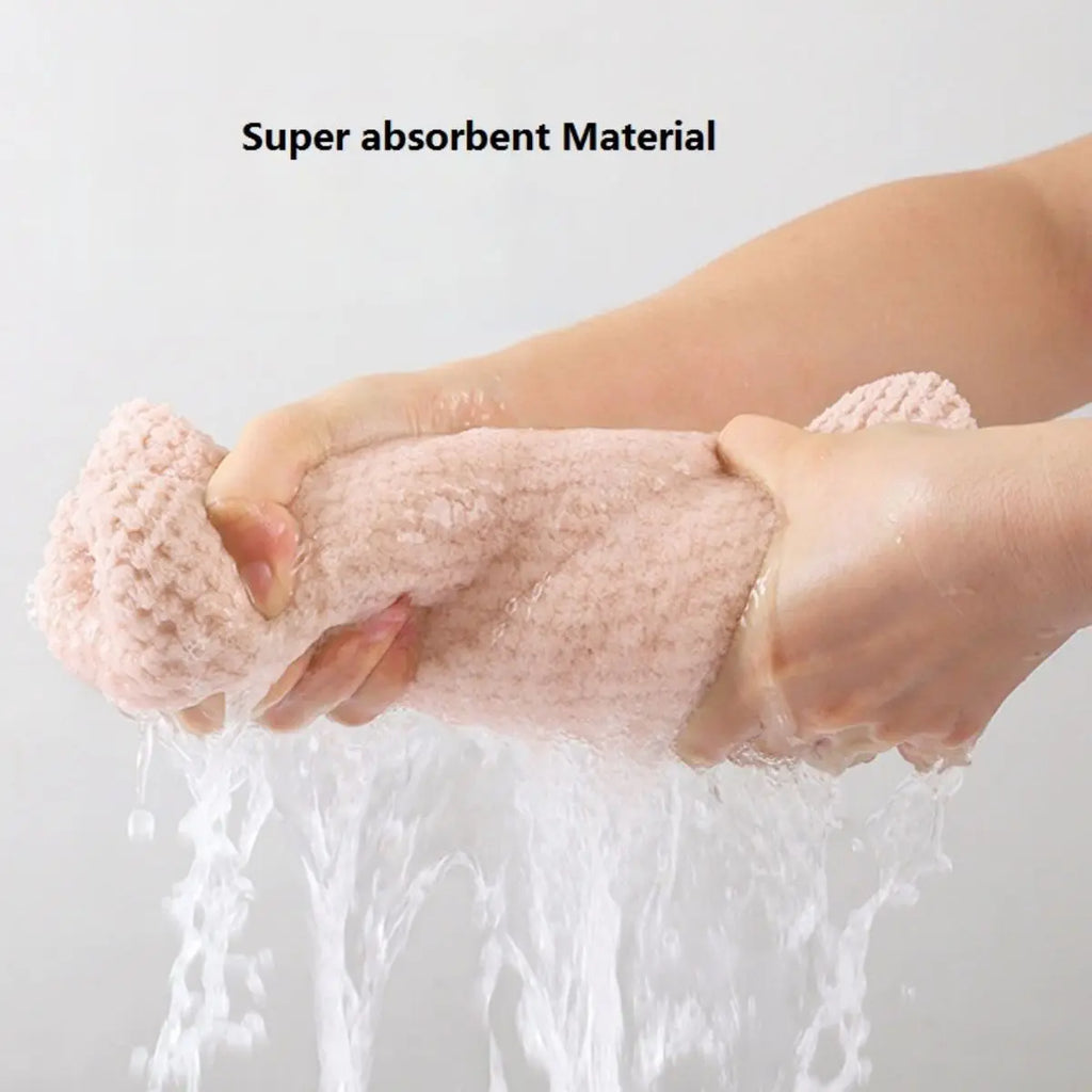 Pink absorbent hair towel wrap for women, made with soft material