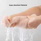 Pink absorbent hair towel wrap for women, made with soft material