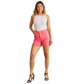 RFM Tummy Control High Waist Raw Hem Denim Shorts - VacationGrabs