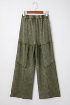 Mineral Wash Tiered Drawstring Wide Leg Pants
