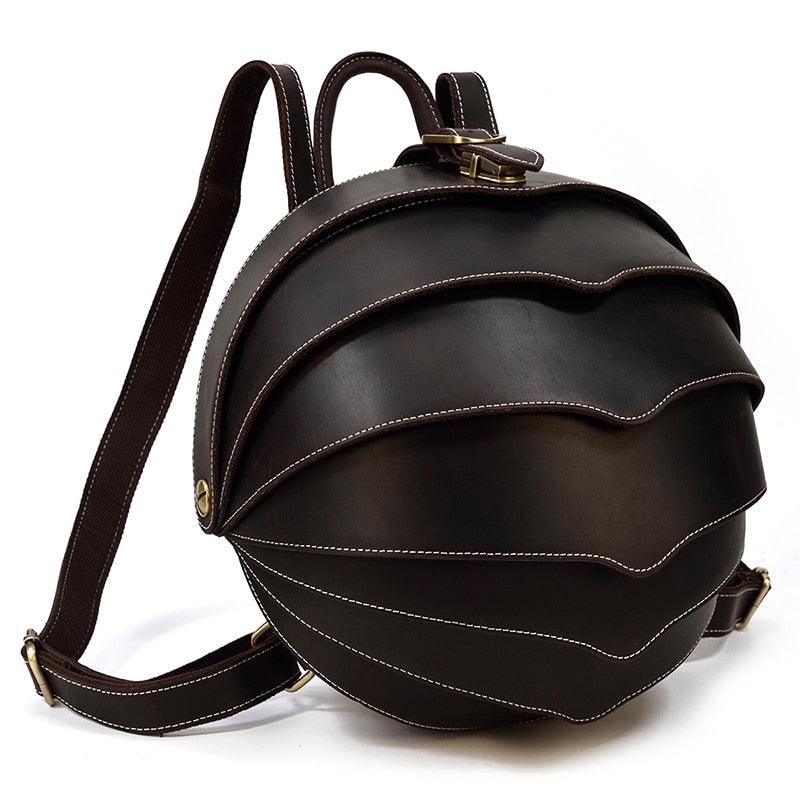 Luggage & Bags - Backpacks Accordian Beetle Backpack Vintage Genuine Leather Daypacks Unisex