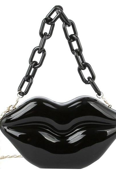 Wallets, Handbags & Accessories Acrylic Hard Case Lips Clutch Crossbody Bag