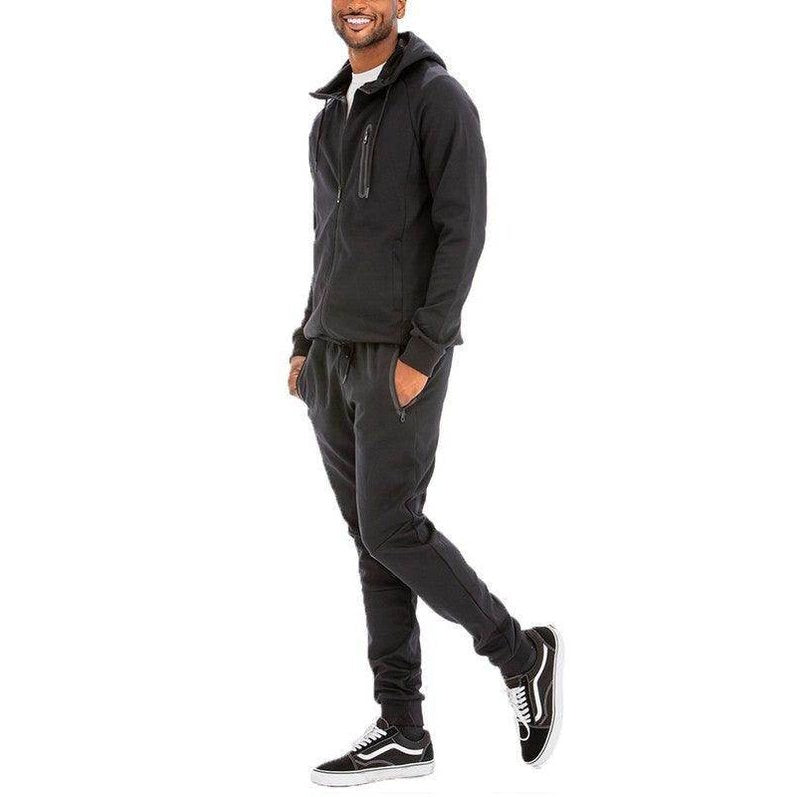Men's 2PC Track Set from WEIV, perfect activewear for vacations with a stylish look