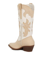 Women's Shoes - Boots Adanna Micro Suede Patchwork Cowboy Boots