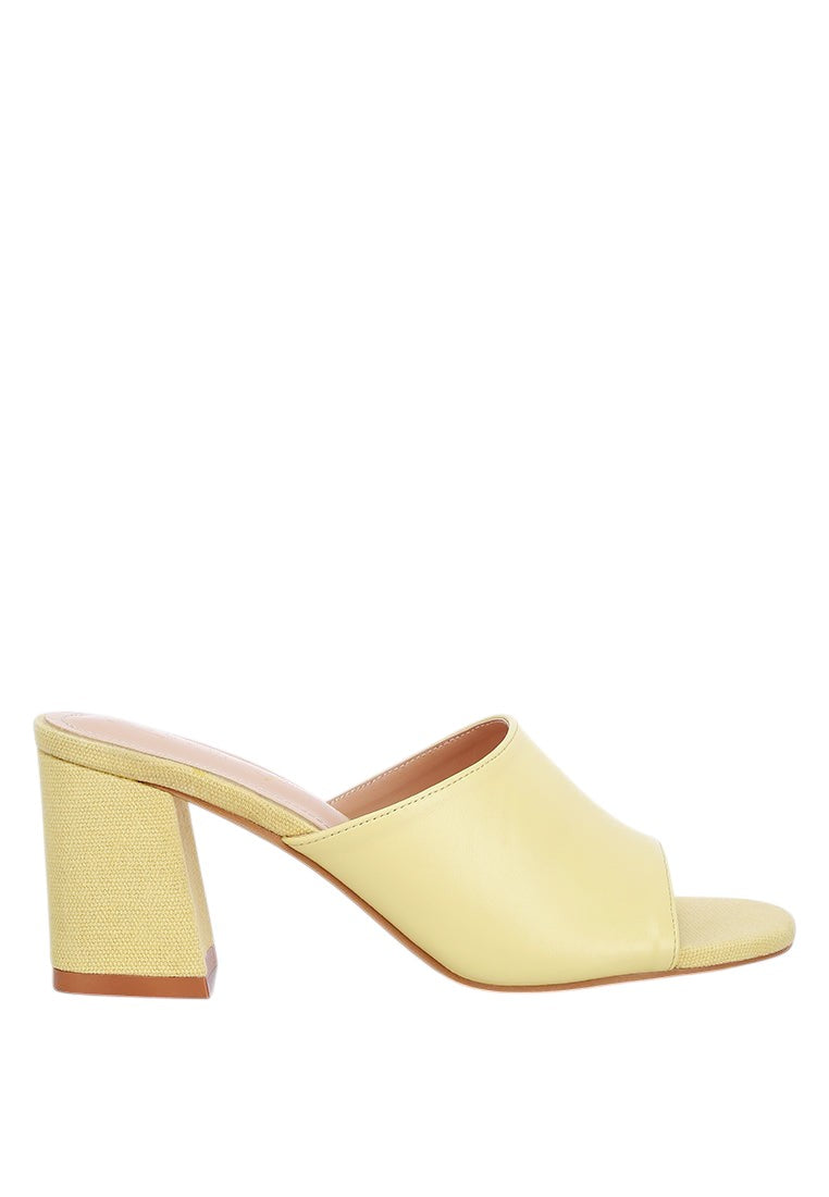 Addie Block Heel Slip On Sandals