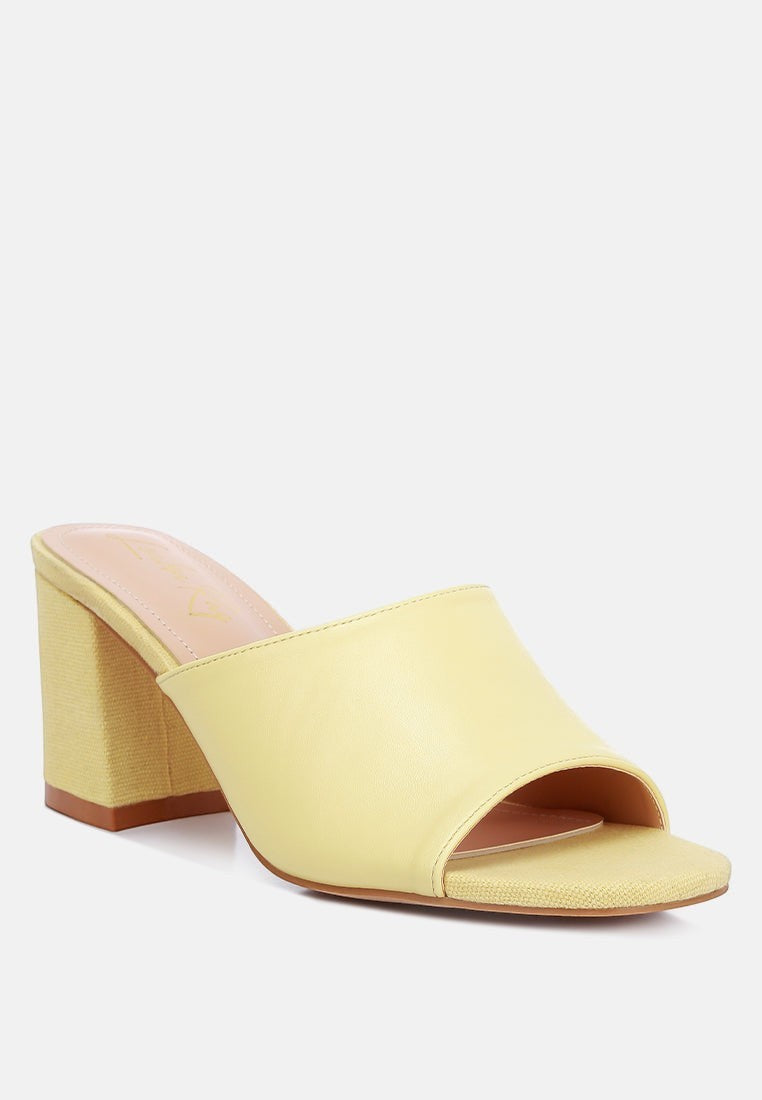 Addie Block Heel Slip On Sandals