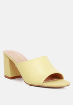 Addie Block Heel Slip On Sandals
