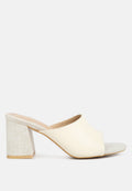 Addie Block Heel Slip On Sandals