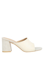 Addie Block Heel Slip On Sandals