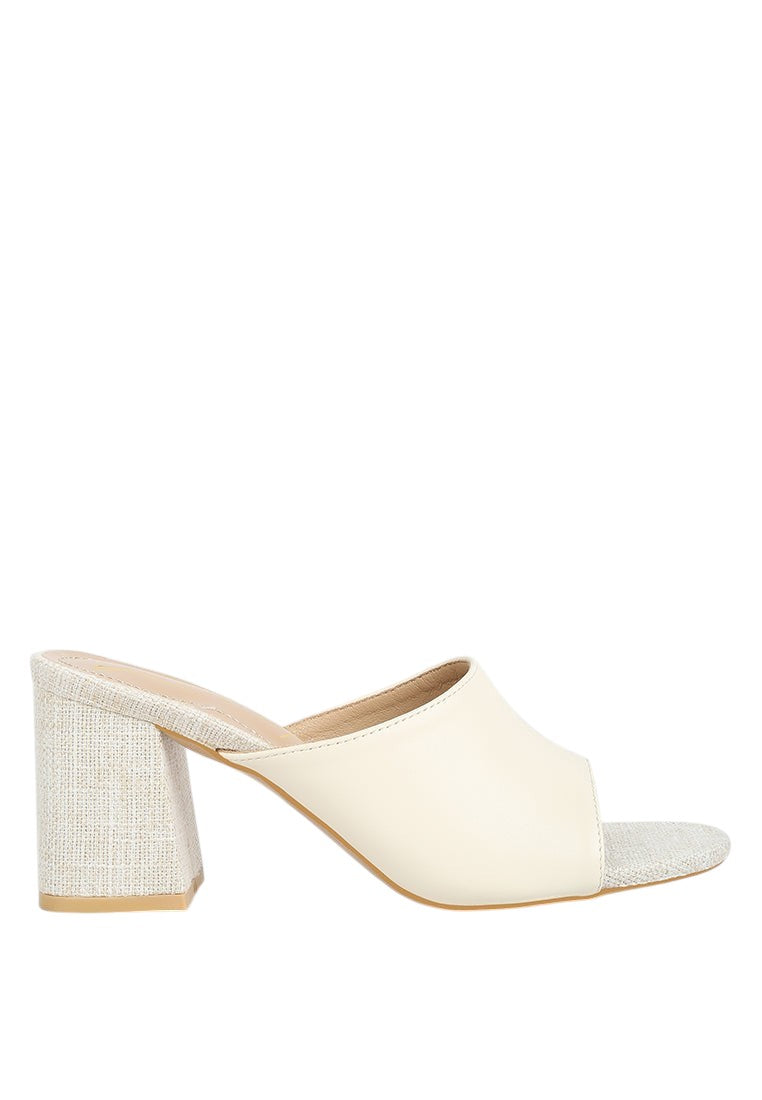 Addie Block Heel Slip On Sandals