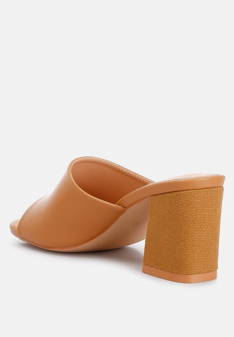 Addie Block Heel Slip On Sandals