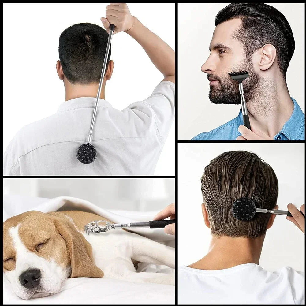 Adjustable back scratcher for men and women, ergonomic design for easy use