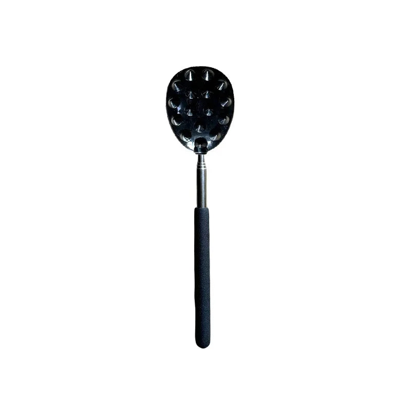 Adjustable back scratcher for men and women, black with comfortable grip