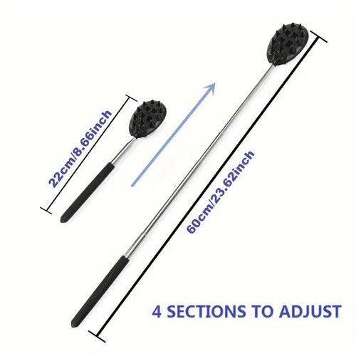 Extendable adjustable back scratcher for men and women, durable stainless steel
