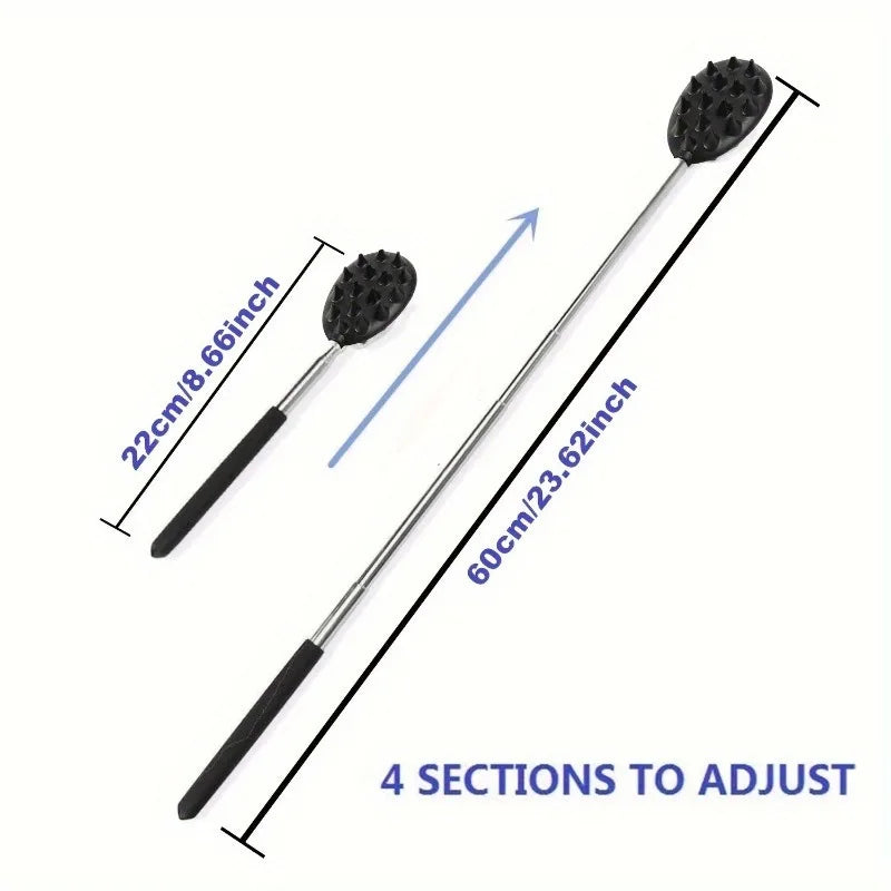 Extendable adjustable back scratcher for men and women, durable stainless steel