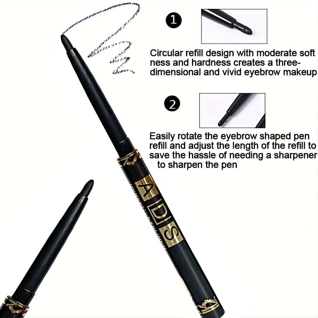 Waterproof black eyeliner pencil for precise eye makeup application