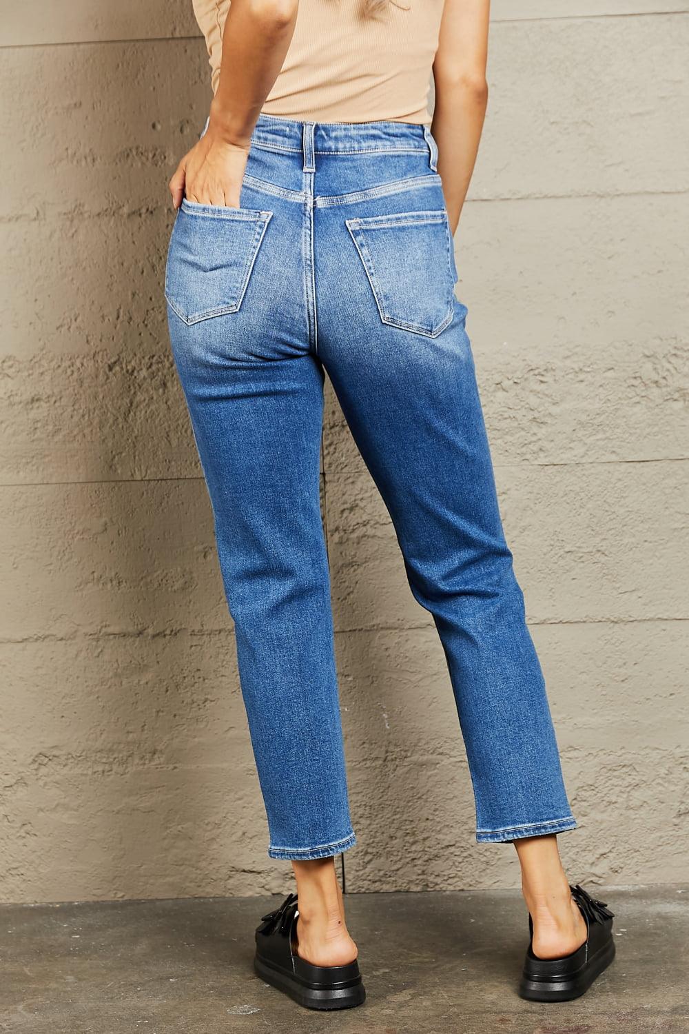 Women's Jeans High Waisted Cropped Dad Jeans
