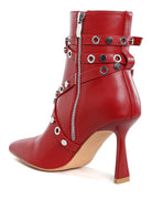 Women's Shoes - BootsJaunts Eyelets & Studs Harness Ankle Boots - VacationGrabs