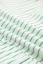 Stripe Ruffle Short Sleeve Crew Neck T-Shirt Mini Dress