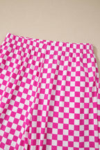 Checker Short Sleeve Tee & Pants Lounge Set