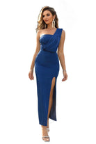 Women's Dresses Royal Blue One-Shoulder Maxi Dress