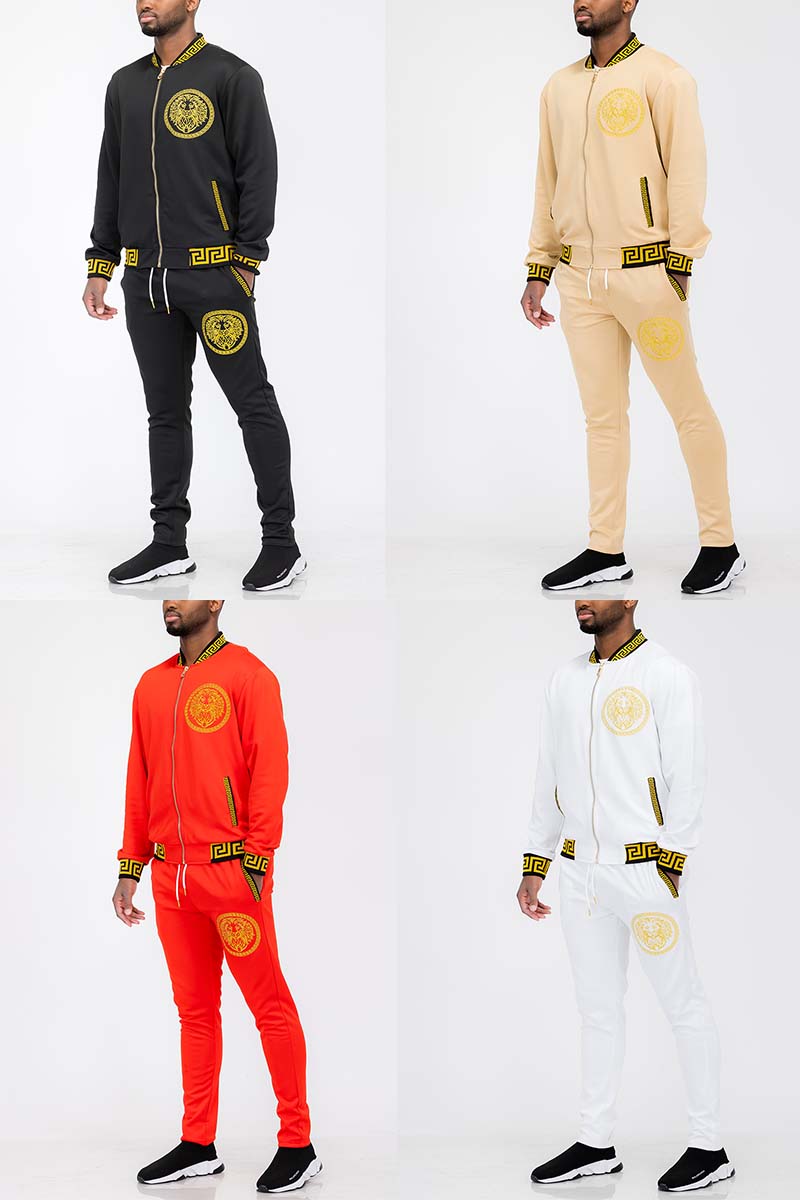 Lion Head Track Set – Full Zip Jacket & Elastic Waist Pants