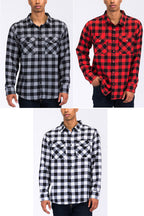 Men's Brushed Flannel Shirt – Cotton Blend