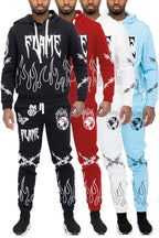 Chenille Flame Sweat Suit – Cotton Blend Track Suit