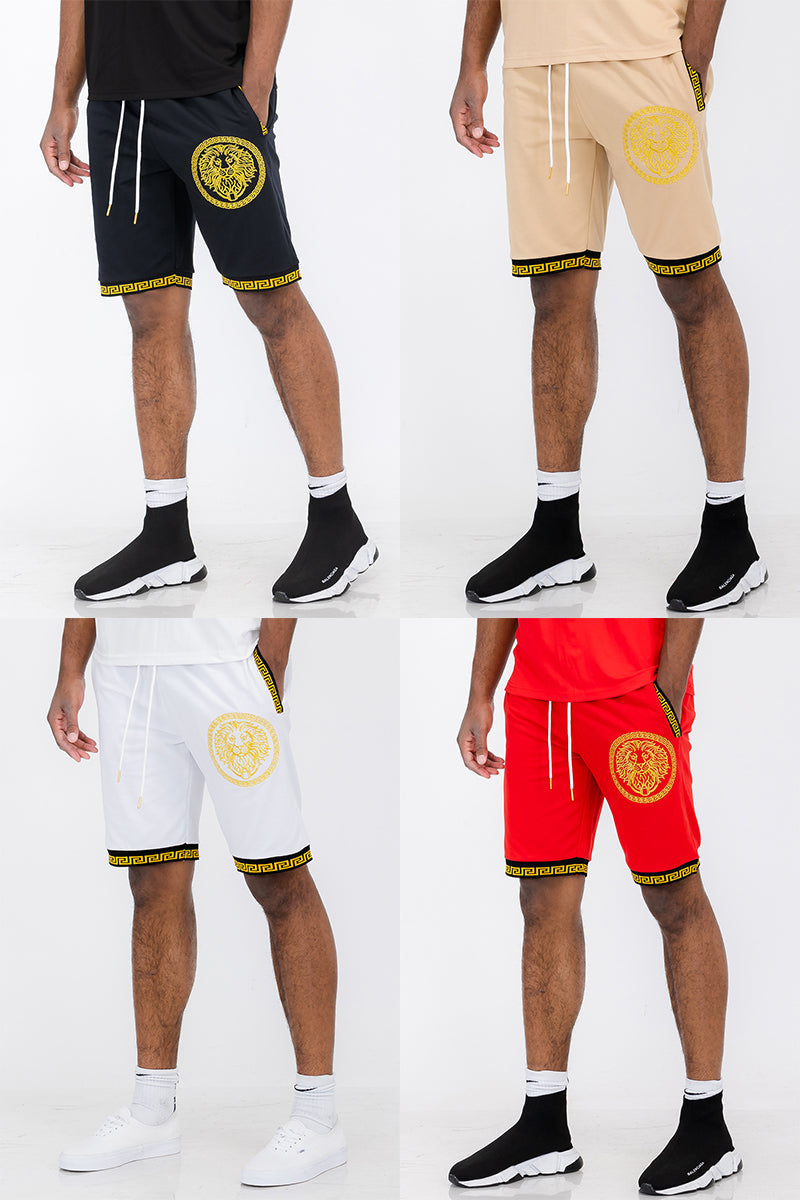 Lion Head Graphic Shorts – Above the Knee