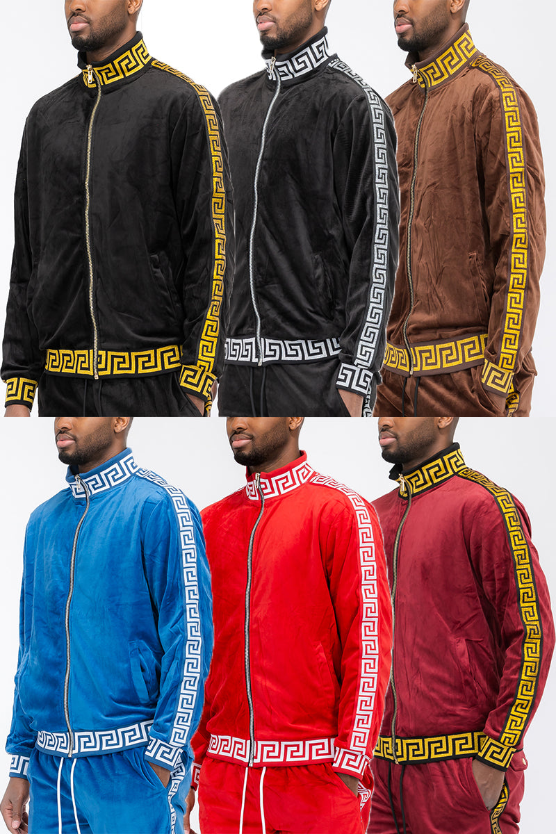 Status Velour Full-Zip Track Jacket