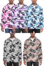 Camo Coach Jacket – Windbreaker with Drawstring Waist