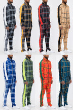 Plaid Out Track Set – Full Zip Jacket & Jogger Bottoms