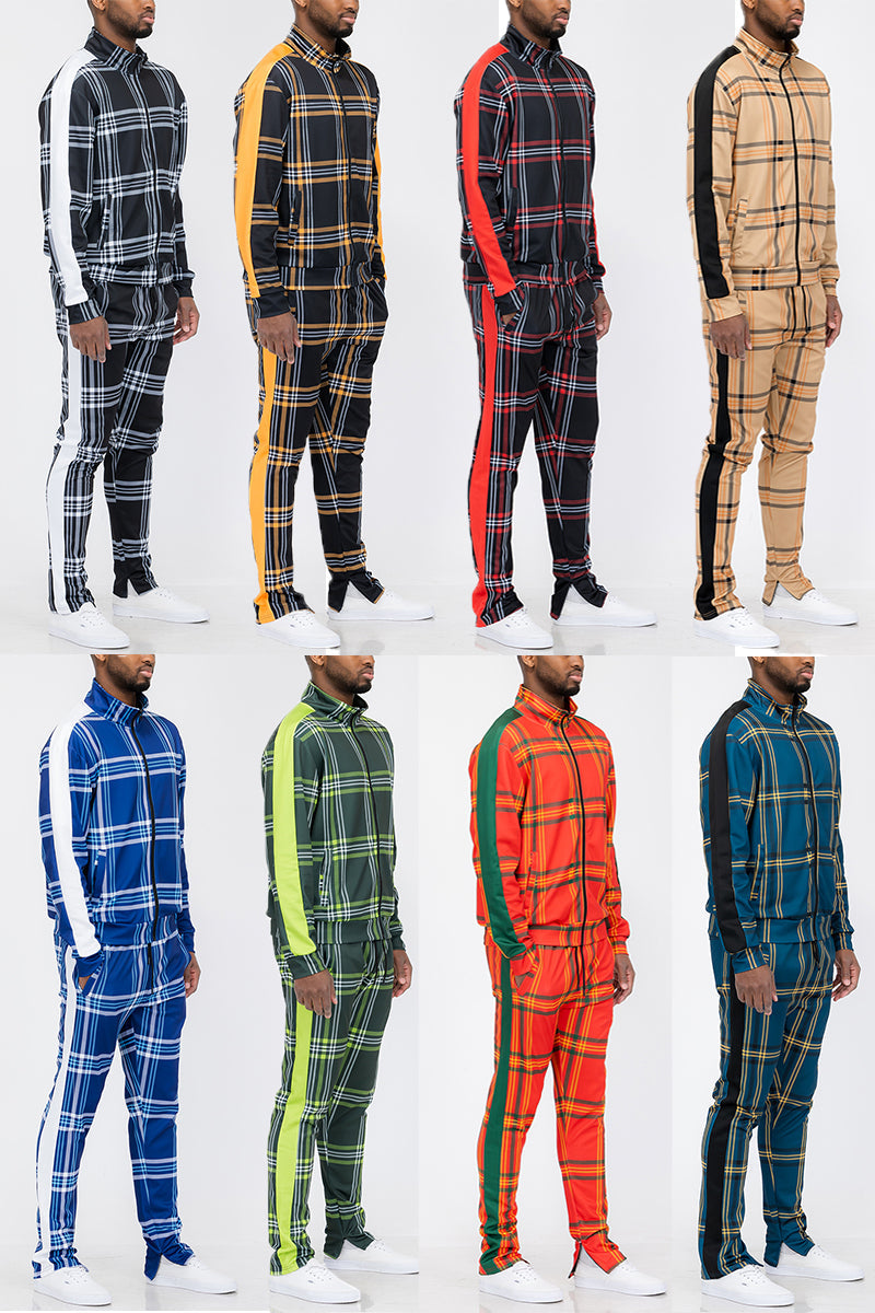 Plaid Out Track Set – Full Zip Jacket & Jogger Bottoms