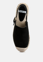 Affie Genuine Suede Slingback Strap Espadrilles