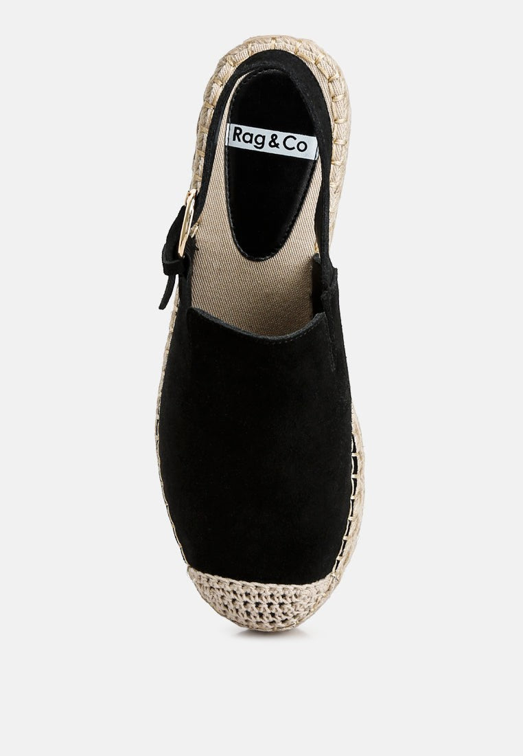 Affie Genuine Suede Slingback Strap Espadrilles