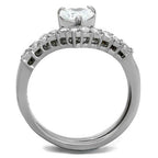 Women's silver ring with clear stones, affordable and vacation quality