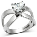 women's heart-shaped silver ring, affordable and vacation quality