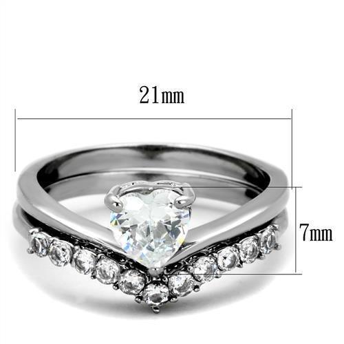 Women's silver heart-shaped ring, affordable and vacation quality