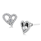 Affordable and vacation quality heart-shaped earrings with sparkling stones