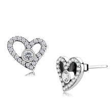 Affordable and vacation quality heart-shaped earrings with sparkling stones