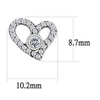 VacationGrabs affordable and vacation quality heart earrings with clear crystals